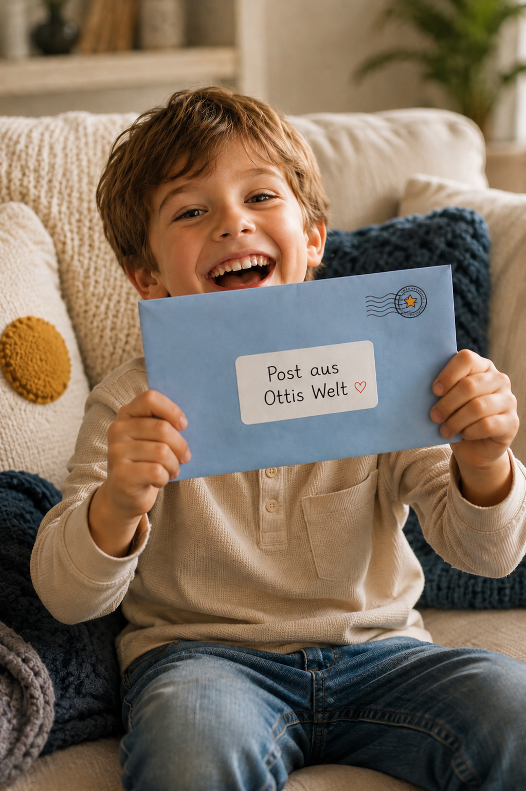 Junge bekommt Post von Otti und den Hamwas
