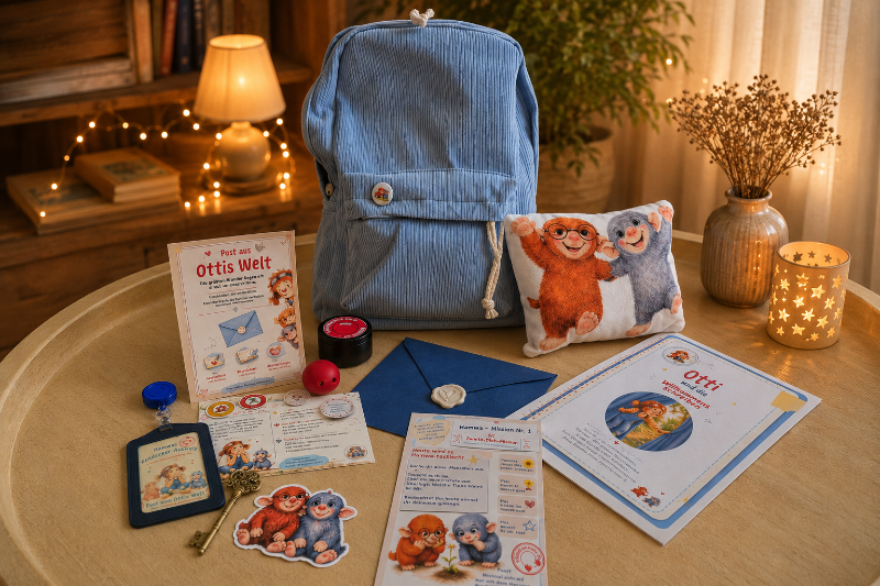 ein Tisch voller kleiner Entdeckerpost für Kinder